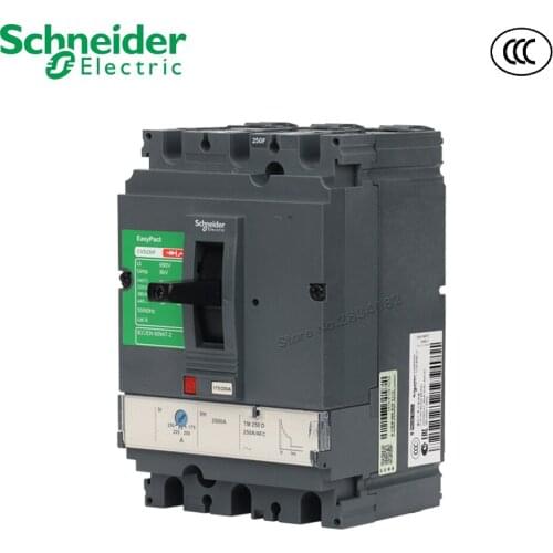 200A 250A 50/60Hz 690V 8KV AC Moulded Case Circuit Breaker Protector Thermal Magnetic CVS250F TM250D 3P 3D Schneider