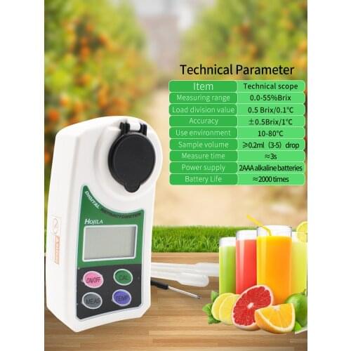 Free Shipping AMSZ-J Accury 0.5Brix Economical Digital Sugar Content Refractometer For Measuring Sugar Content
