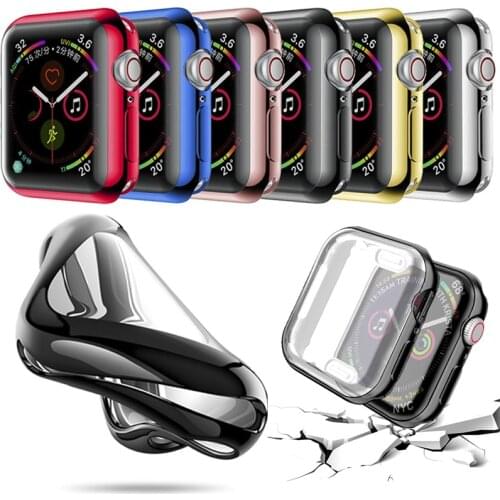 44mm 40mm TPU Slim Cover case Protector For Apple Watch series 6 5 4 3 2 case 42mm 38m Protective case For iWatch series 6