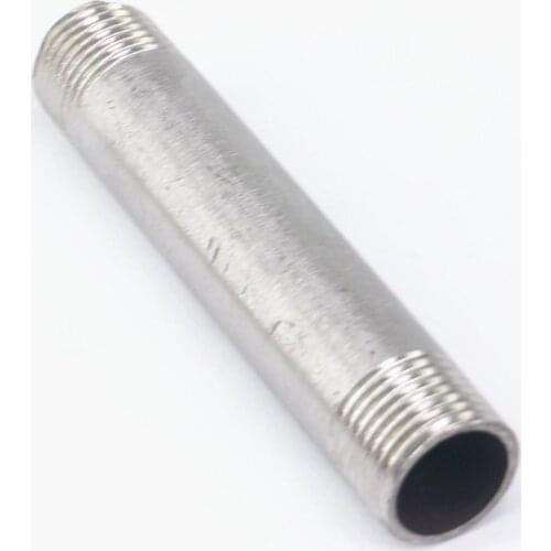 1/2" BSP Equal Male Thread Length 100mm Barrel Nipple 304 Stainless Pipe Fitting Connector Coupler water oil air