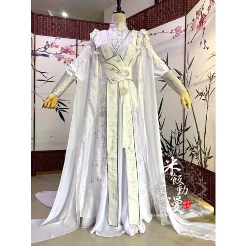 Chu Wanning Cosplay Costume Anime Er Ha Heaven Officials Bless Costumes White Hanfu for Men and Women Chinese Ancient Outfits