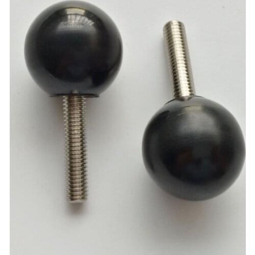 M5x(10mm-60mm Length) plastic ball head hand twist screw handle adjustable bolt knob screws bolts Black High Quality