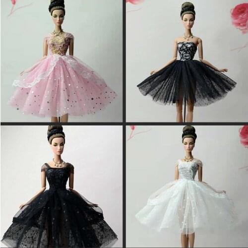 Fashion Dolls Clothes Princess Dress for Barbie 1/6 BJD Doll House Accessories Party Gown Dancing Vestidoes Toys for Girl Gifts