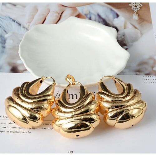 Fashion Jewelry Copper Jewelry Sets For Women Earrings Pendant Jewelry Sets Hoop Earrings For Wedding Party Gifts Trend 2020 New
