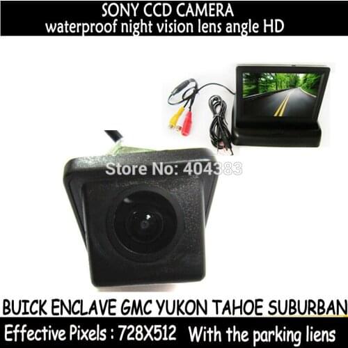 Parking Monitor Reversing SONY CCD Car Rear View Camera for BUICK ENCLAVE GMC YUKON TAHOE SUBURBAN With 4.3" Car Rearview Mirror