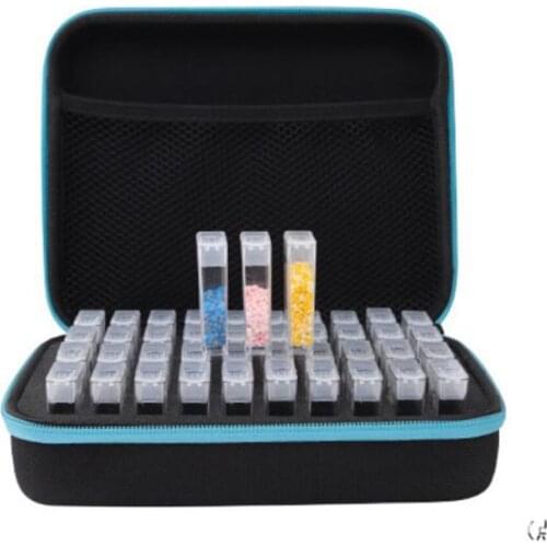 7 Colors 40 Grid Diamond Painting Cross Stitch Accessories Tool Box Container Diamond Storage Bag Case Embroidery Mosaic