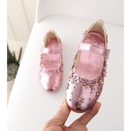 2021 New Kids Baby Toddler Girl Children White Wedding Party Princess Leather Soft Bottom Shoes Girls Flower Single Shoes