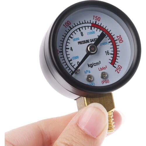 OOTDTY 1PC Dual Scale Economical All Purpose Pressure Gauge with Brass Internals 0-220 PSI/KPa