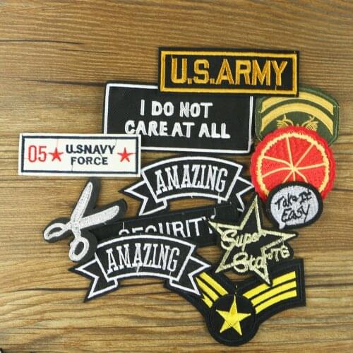 Wholesale 20 pcs Mint Mix Random cartoon rock punk Sport Car Racing Logo Patch Iron Sewing Decor Send Out By Random Patches