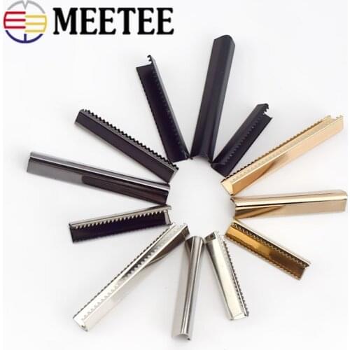 50Pcs Metal Strap Clip Buckle Kids Suspenders Pants Belt Tail End Buttons Wallet Leather Hook Stopper DIY Sewing Accessories