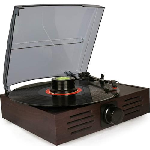 Lp vinyl record player retro gramophone Radio USB old American record player with built-in speakers, revolutions: 33/45/72