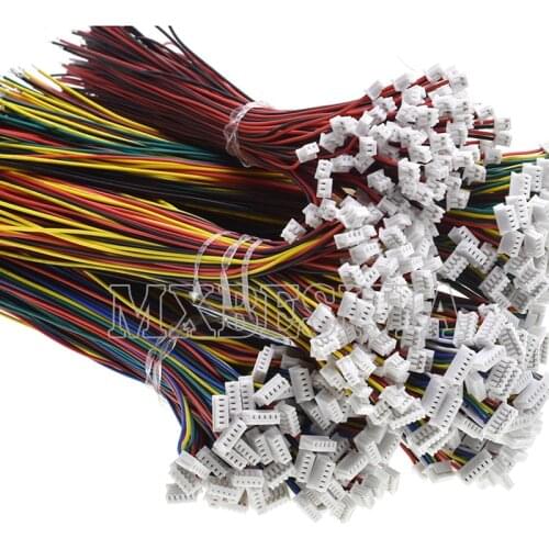 100Pcs/Lot 1.25 Wire Cable Connector JST 2/3/4/5/6/7/8/9/10Pin Electronic Line Single Head Connect Terminal Plug 28AWG 10cm Diy