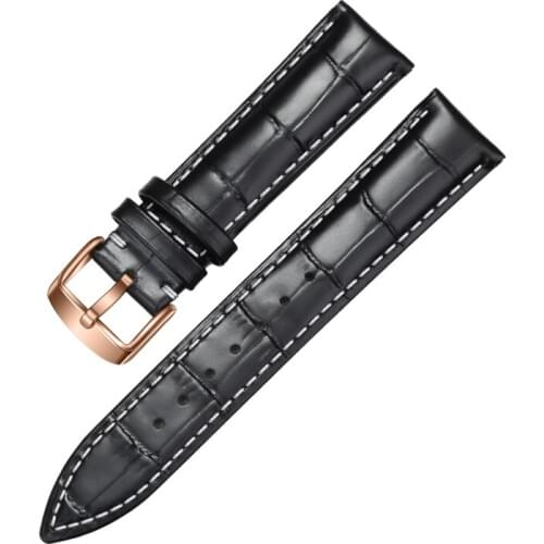 High Quality Calf Genuine Leather Watch Band 18mm 19mm 20mm 21mm 22mm Watch Band Grain Watch Strap Bracelet Suitable for Seiko