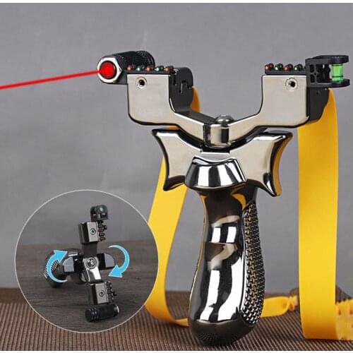 High-Precision Rotatable Resin Slingshot laser Slingshot Head Infrared Horizontal Aiming Outdoor Flat Leather Slingshot Hunt
