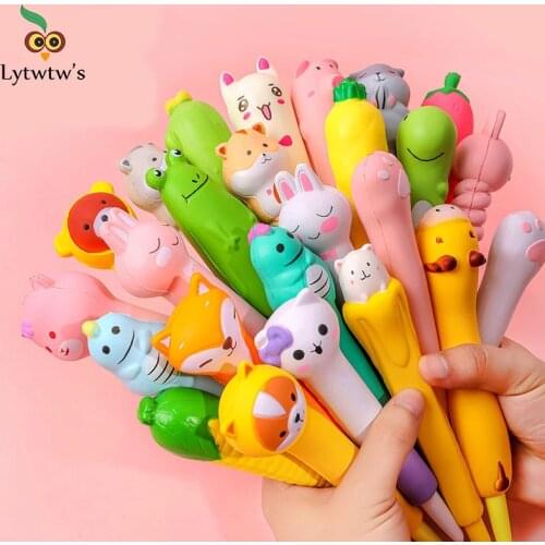 1 Pcs Lytwtws Cute Soft Gel Pen Kawaii Stationery Office School Supply Decompression Creative Sweet Pretty Lovely Cartoon Pen