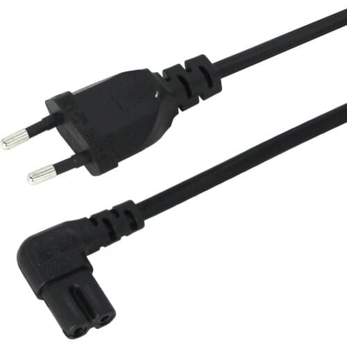 Angle EU AC power cord cable EU Schuko CEE7/16 to IEC320 C7 Angle Converter Angle Extension Cable for PS4 apple TV printer