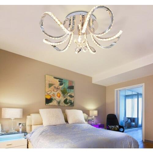 Modern Ceiling Lights Minimalist Crystal Lamp Ceiling LED Ceiling Lamp for Bedroom and Living Room Decoration