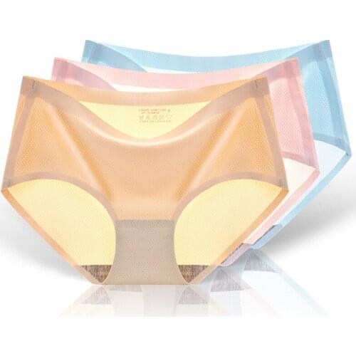 New Summer Womens Underwear Seamless Panties for Women Thin Cotton Underwear Mid Waist Sexy Ladies Breifs