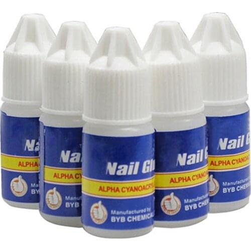 10pcs Glue Nail Tips Glue Fast Drying Manicure False Nail Glue False Nails Decoration Acrylic Manicure Blue Nail Art Tools