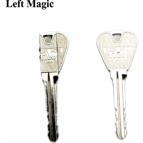 2 Pcs Magic Trick Toy Folding Key Thru Bottle Or Ring Penetration Magic Trick Props Magic Joke Toy Easy To Play