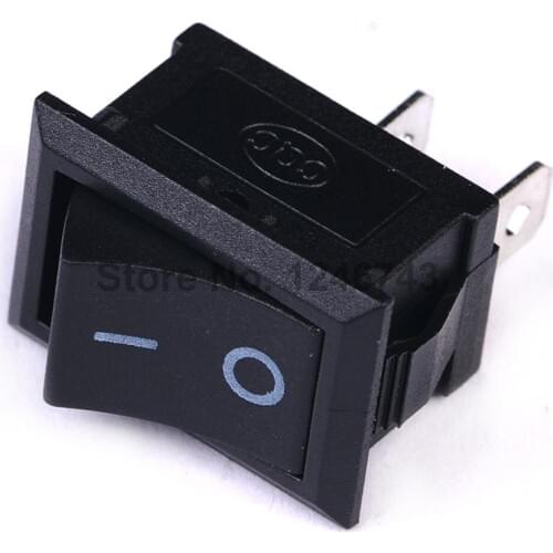 20PCS ON / OFF Rocker Switch, 117S 2-Pin 250V3A 125V6A ON-OFF Black Plastic Connectors 2 Pin