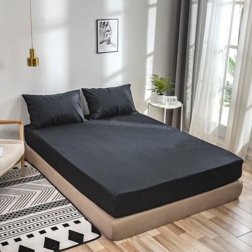 3pcs/set Waterproof Fitted Sheet Twin Queen King Size Anti-dirty Bed Sheet Home Textiles Bed Mattress Protective Cover Bedspread