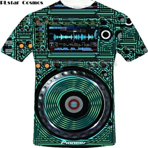 Dj controller 3D printed tshirt Men for Rock Dj disco player DJ Tee LED T Shirt Flashing Equalizer EL picture on T-Shirts 05