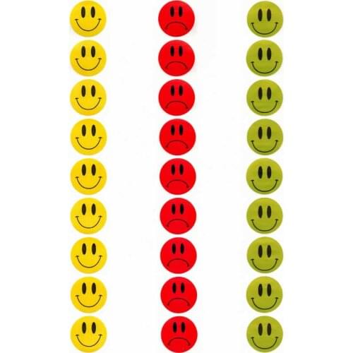 500 Pcs/roll Cute Happy Smiley Face Sticker for Kids Children Reward Yellow Labels Kawaii Diary Decorating Notebooks Korean Pack
