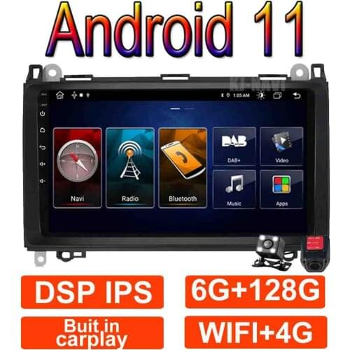 8-COER Car Radio GPS Multimedia 9 inch Android 11 For Mercedes Benz B200 A B Class W169 W245 Viano Vito W639 Sprinter W906