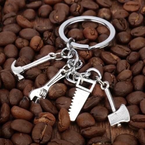 Keychain Horror Movie SAW Pendants Backpack Hammer wrench Keyring Key Chain Ring hatchet saw Key holder Jewelry Wholesale