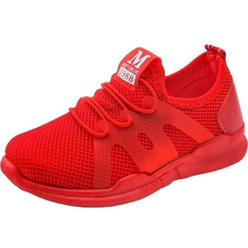 Kids Sneakers For Boys Girls Children Casual Shoes Sports Running Sneakers Air Mesh Breathable Soft Slip-on Tide Brand Fashion