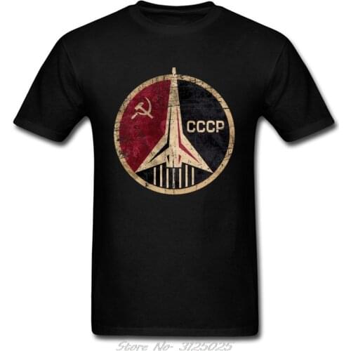 CCCP T-shirt Men C C C P T Shirt Sputnik-1 Male Tshirt Cotton Vintage Clothes Summer Brand Streetwear USSR Soviet Union Tee