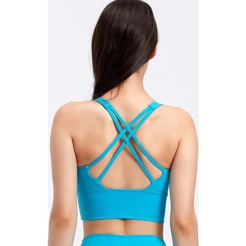 Beautiful Back Cross Sports Bra Women Fitness Yoga Bra Shockproof Running Vest-style Workout Bra Gym Workout Training Top S-XL