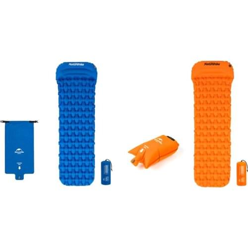 Fashion Nylon inflatable camping mat bed inflatable air mattress sleeping pad nature hike