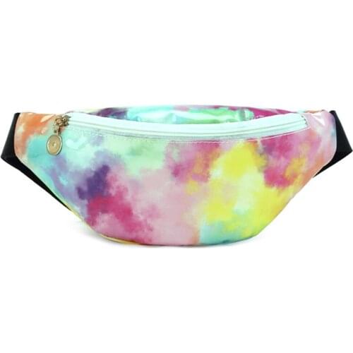 Fashion Women Tie Dye PU Leather Crossbody Messenger Chest Bag Ladies Casual Small Waist Packs Fanny Pack Designer Cute Bags