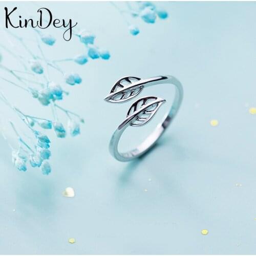 Personality Boho Leaf Rings For Women Charm Wedding Jewelry Adjustable Antique Finger Ring Anillos
