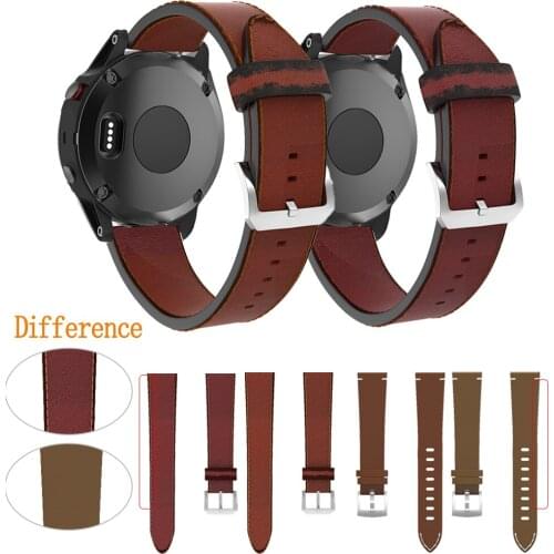 Genuine Leather Fashion Strap 22mm Bracelet For Garmin Fenix 6 6Pro/5 5Plus/Forerunner 935 945/Approach S60 Replace Wristband