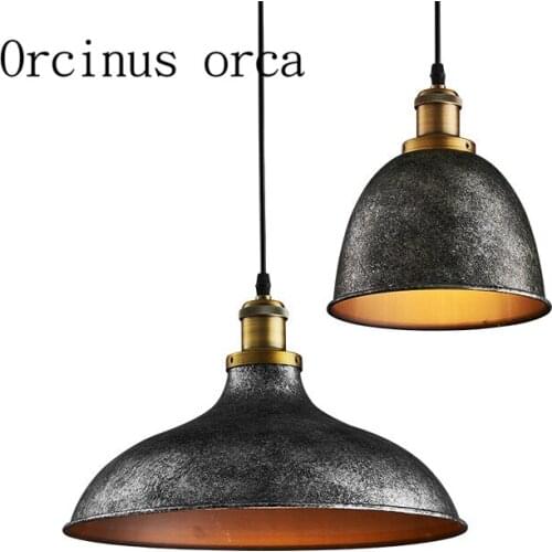 Nordic retro industrial wind iron Chandelier restaurant cafe bar creative single head Chandelier free shipping