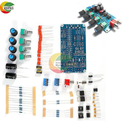 NE5532 Filter Power Supply HIFI Amplifier Volume Tone Control Board Pre Amplifier Drive Module Full Bridge Rectifier DIY Kit 12V