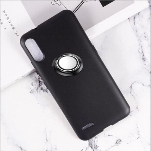 Tpu Soft Case For LG Leon K52 Q52 V10 V20 K42 K22 Plus K31 G8 ThinQ Harmony 4 Velvet Back Ring Metal Car Magnetic Holder Cover