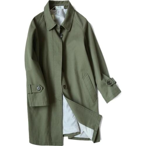 High Quality Elegant Trench coat women Cotton Casual Fashion Windbreaker Feminino Long coat 2020 Autumn winter Outerwear female