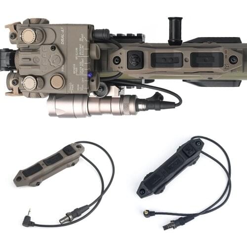 WADSN Tactical Augmented Dual Function Tape Switch 2.5mm Plug For PEQ 15 DBAL A2/D2 & SF Scout Light Fit Mlok Keymod Picatinny