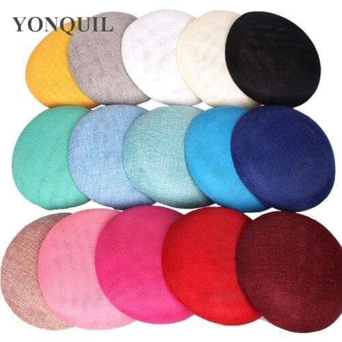 15CM Round Imitation Sinamay Fascinator Millinery Hats Base Craft Making Material Wedding Accessories Gril Party Hats Headpieces