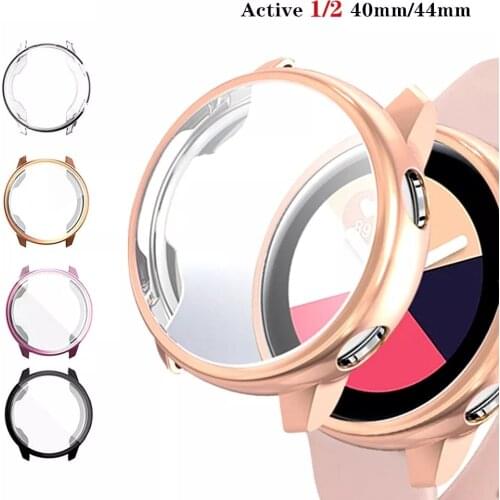 Full Cover Protective Case For Samsung Galaxy Watch Active 2 44mm 40mm Smart Watch Screen TPU Protector Soft Silicone Bumper