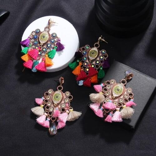 Ztech New Design Bohemian Style Long Fringed Tassel Earrings For Women Fashion Boho Female Dangle Drop Earrings Bijoux Wholesale