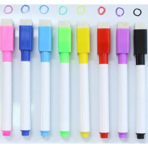 1 Set Magnetic Whiteboard Pen Erasable Marker Office School Supplies 8 Colors