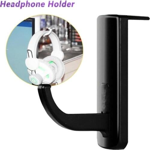 1Pc Universal Headphone Headset Hanger Headphone Holder White/Black Wall Hook PC Monitor Earphone Stand Earphone Accessories