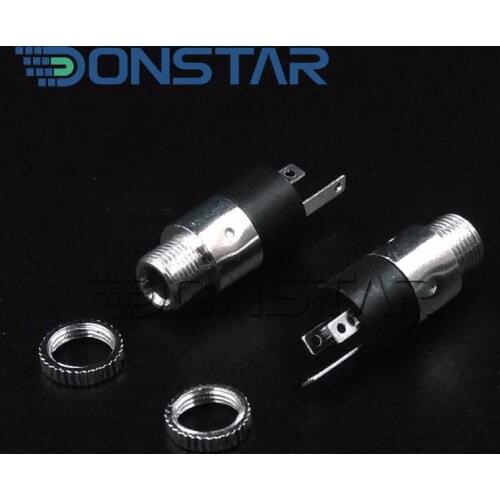 10Pcs/lot PJ392 3.5MM Stereo Female Sockect Jack with Screw 3.5 Audio Headphone Connector PJ-392 Cylindrical Socket