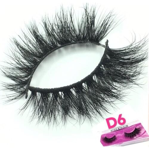 2021 Fluffy 6D Mink Lashes Short Messy Wispy Natural Eyelashes 22mm-25mm Hamdmade Real 3D Mink Eyelashes Makeup False Lashes