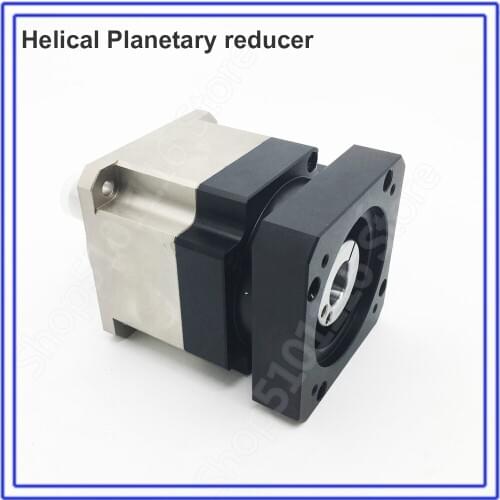 28:1 Speed Ratio 28 Helical Gear Planetary Gearbox Reducer for NEMA24 60mm 200W 400W Servo Motor Robot CNC 8000rpm